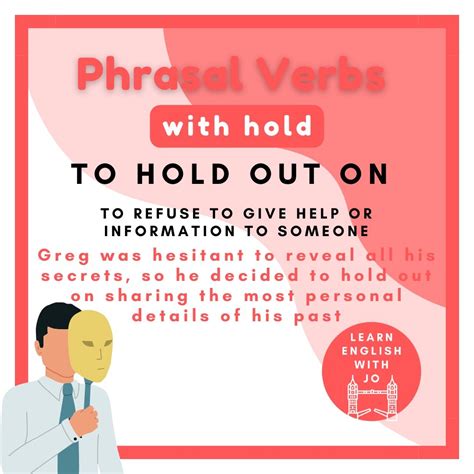 English phrasal verbs with ‘hold’ — Learn English With Jo