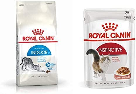 Royal Canin Indoor 27 Dry Cat Food 2 Kg & Royal Canin Instinctive Wet ...
