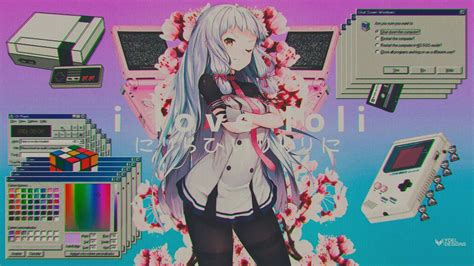 Vaporwave Anime Girl PC Wallpapers - Wallpaper Cave