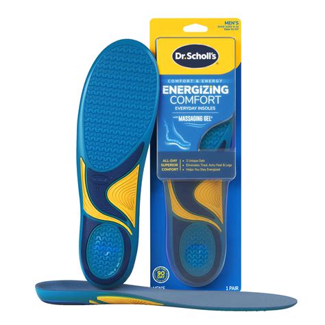 Dr. Scholl’s Energizing Comfort Men’s Everyday Insoles with Massaging ...