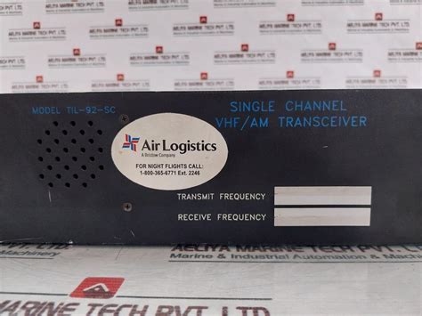 Technisonic Til-92-sc Single Channel Vhf/Am Transceiver Tsc-4100 ...