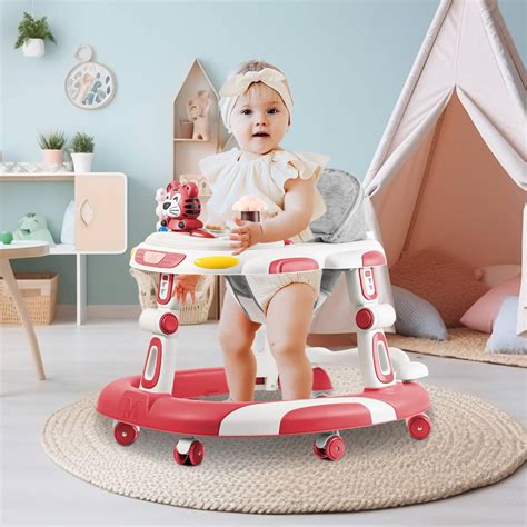 Baby Walker, 4-in-1 Foldable Baby Walkers and Baby Activity Center with ...