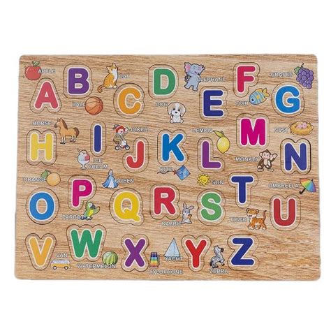 Allen® Wooden 26 Letters Upper Case Alphabet ABC Puzzle Board for ...