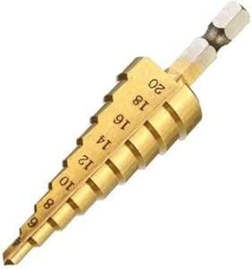 Rangwell NX 4mm-20mm 9 Steps Sizes HSS Hex Titanium Step Drill Bit Hole ...