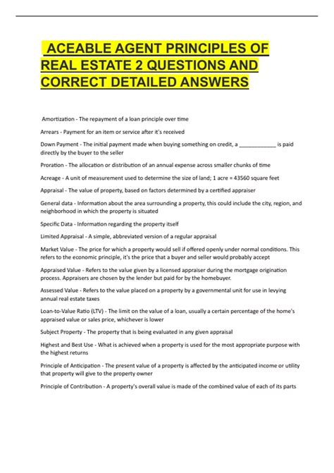 Aceable Agent Principles of Real Estate 2 - Aceable Agent Principles of ...