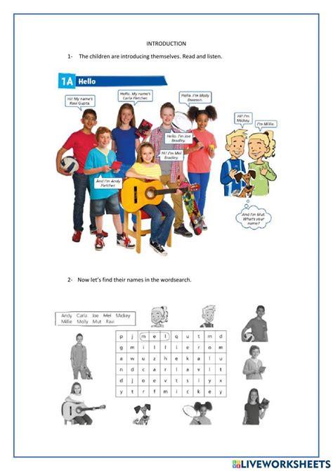 ESL Beginner Introduction Worksheets 的图像结果