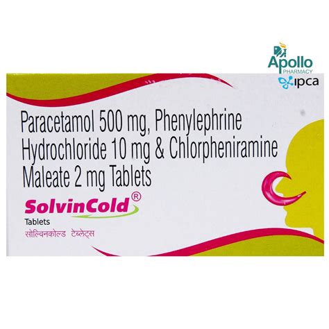 Solvin Cold Tablet 10's Price, Uses, Side Effects, Composition - Apollo ...