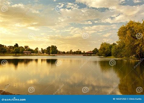 Scottsdale Arizona S Vista Del Camino Park Stock Image - Image of lake ...