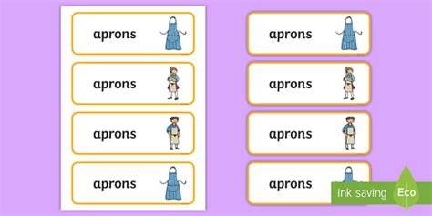 Apron Area Labels (teacher made) - Twinkl