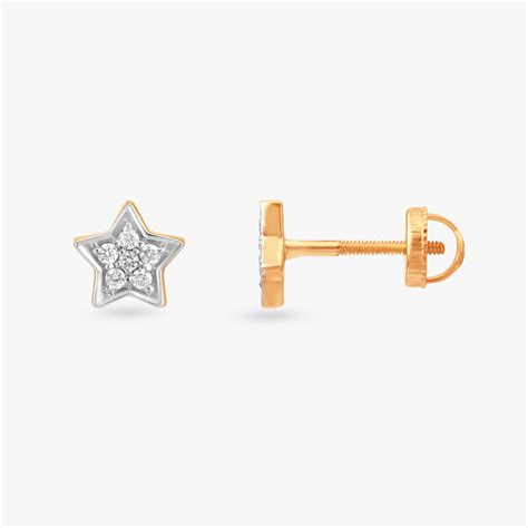Twinkling Diamond Stud Earrings for Kids
