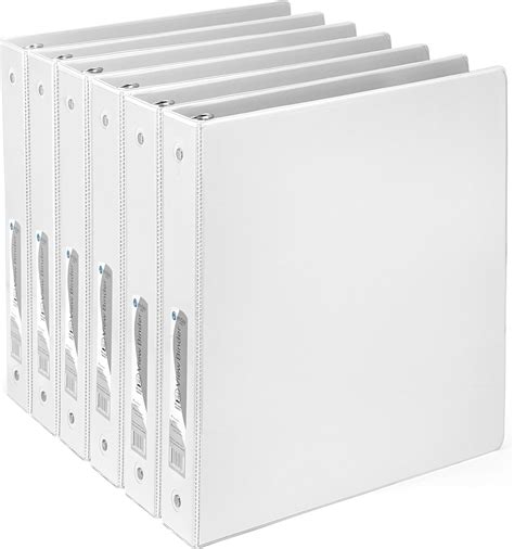 Amazon.com : 1.5 Inch Binders 3 Ring, White 1 ½ Inch Round Ring Binder ...