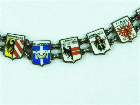 Buy Vintage Silver Enamel German Coat of Arms Bracelet Online in India ...