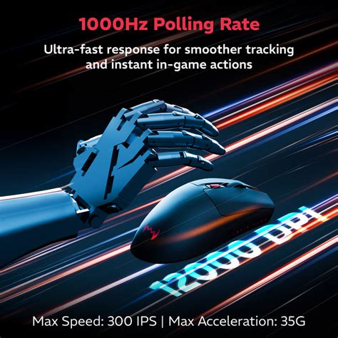 daWg Slay 50 Wireless & Bluetooth Gaming Mouse - PAW 3311 Sensor