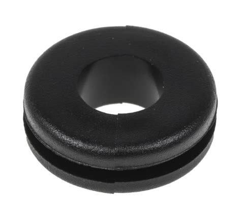 RS PRO | RS PRO Black PVC 9.5mm Cable Grommet for Maximum of 6.4mm ...