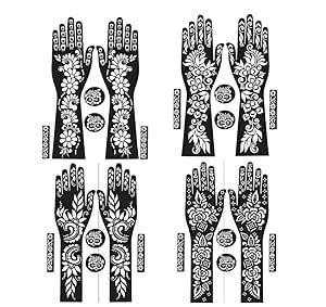 Ivana's Full Hand Mehndi Stencil Design Full Hand Set | Henna Tattoo ...