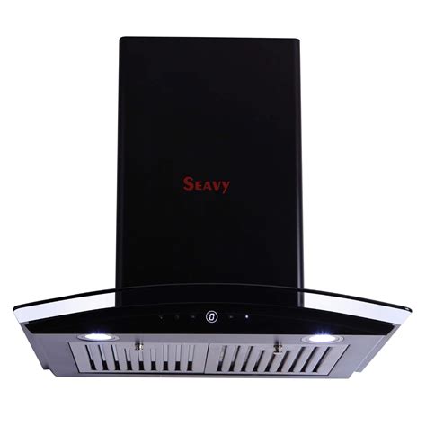 Seavy Kitchen Chimney 60cm 1100m3/hr with Baffle Filter, Auto Clean ...