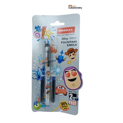 Unomax Fountai Emoji Fountain Pen Blue Ink Pack of 10 - Fountain Pens ...