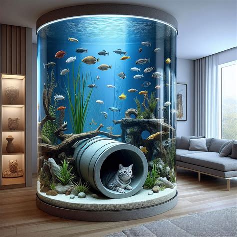 Crafting a Cat-Friendly Haven: Aquariums with Cat Tunnels