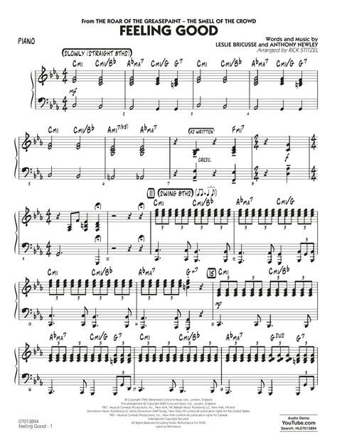 Feeling Good (arr. Rick Stitzel) - Piano by Leslie Bricusse & Anthony ...