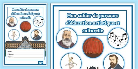Couverture de cahier parcours d'éducation artistique et culturelle