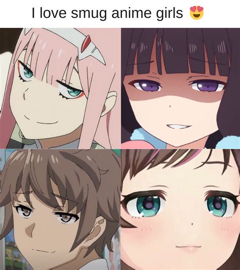 Smug anime girls | Anime Girls Comparison Parodies | Know Your Meme