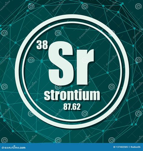 Strontium - Sr - Chemical Element Periodic Table Stock Photography ...