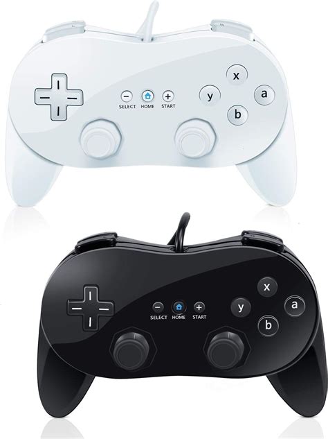 Wii Classic Controller,VOYEE 2 Pack Wired Pro Controller for Nintendo ...
