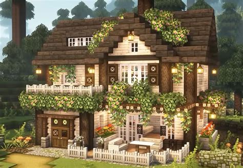 Image result for Cottage Core House in Minecraft Tutorial