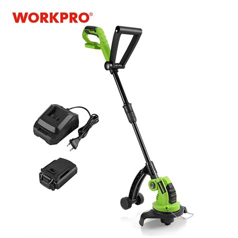 Buy WORKPRO 18V Lithium Cordless Grass Trimmer Lawn Mower Adjustable ...