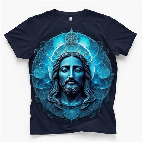 Jesus Majesty Navy Blue T-Shirt - Sacred Aura – Acquires