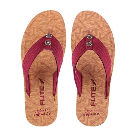 Flite Red Sandals for Women PUL-109 | Sandals & Slippers Online ...