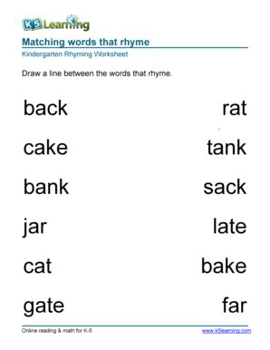 Words That Rhyme With Back - Fill Online, Printable, Fillable, Blank ...