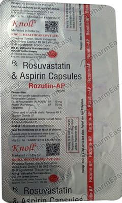 Rozutin Ap 10/75mg Strip Of 10 Capsules: Uses, Side Effects, Price ...