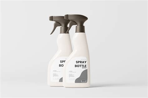 Glass Cleaner Spray Bottle Mockup - Mockup Free