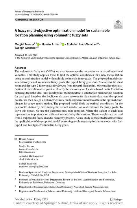 Image result for Multi-Objective Optimization Using Fuzzy Programming