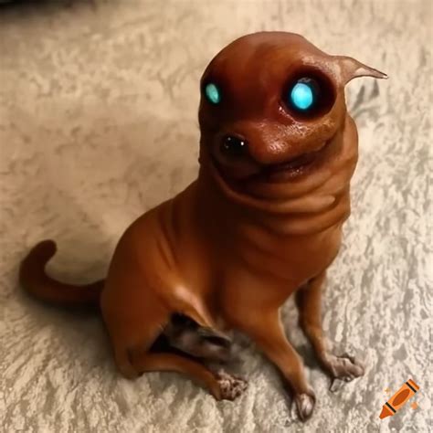 Realistic creepy cute dog animal on Craiyon