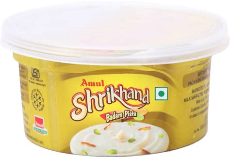 Amul Shrikhand Flavored Curd Badam, Pista Price in India - Buy Amul ...