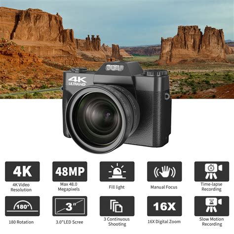Buy Digital Cameras for Photography, 4K 48MP Vlogging Camera 16X ...