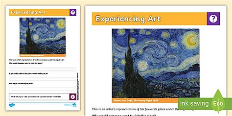 Vincent van Gogh Worksheet - Art Resources (teacher made)