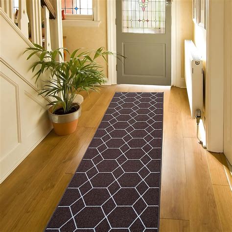 Playa Rug 2 x 36 (ft) Knotted Hexagon-Brown Rectangular Indoor ...