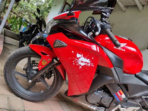SIGN EVER Ink Splash CBR Logo for Bike Stickers Decals Color: White L x ...