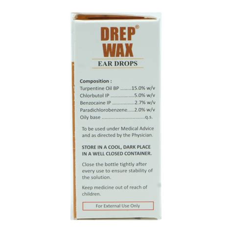 Drep Wax Ear Drops | Uses, Side Effects, Price | Apollo Pharmacy
