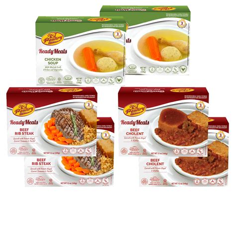 Buy KJ Poultry Kosher Ready Meals - Shabbos Beef Variety (6 Pack ...