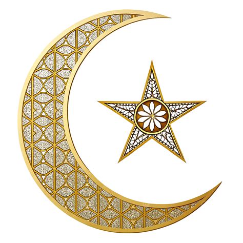 Islamic Crescent Moon Isolated On White Background, Crescent Moon ...