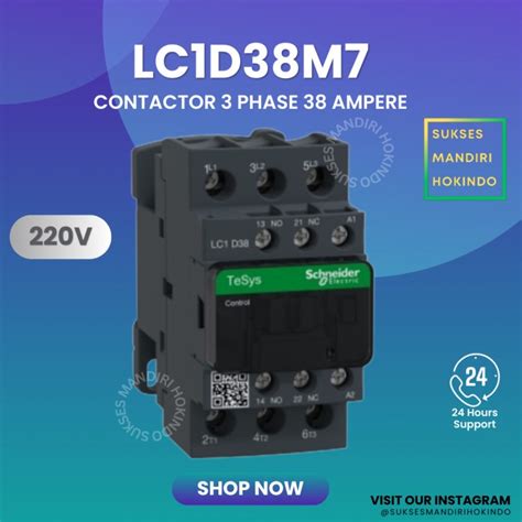 Promo Kontaktor 3P 50A 3Phase 50Ampere LC1D38M7 Original Contactor ...