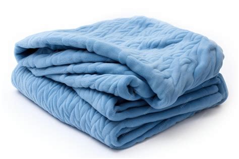 Premium AI Image | Blue blanket folded and isolated on white