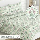 Breathable King Size Cotton Double Bed Sheets - Haus & Kinder – haus ...