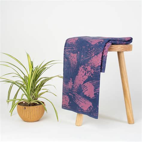 Dabu Dark Purple Hand Block Print Fabric at Upto 40% Off – DMAASA
