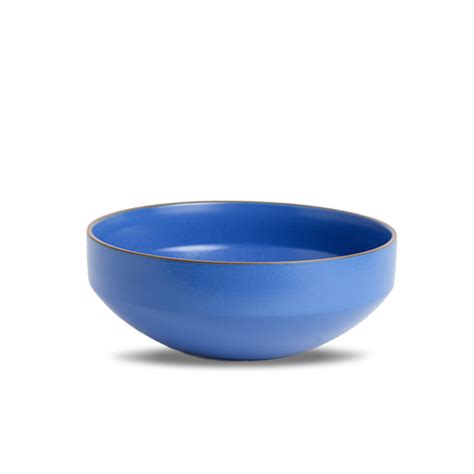 Ceramic Large Serving Bowl, 1500ml | Blue Matte Finish | Japandi Colle