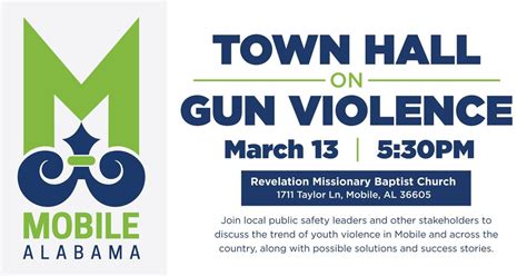 Town Hall on Gun Violence, 1711 Taylor Ln, Mobile, AL 36605-2062 ...